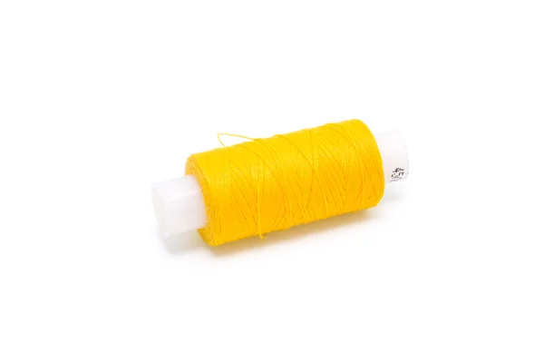 Cewki nici żółty — Zdjęcie stockowe