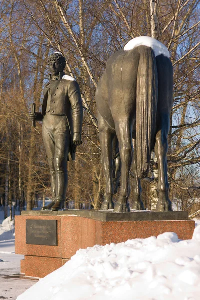 stock image Bronze monument to Konstantin Batyushkov