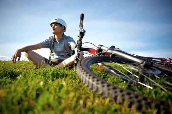 Mountain biker. — Stockfoto
