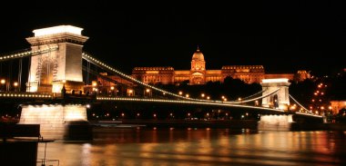 Chain bridge in Budapest clipart