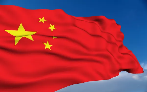 Flaga chińska — Zdjęcie stockowe