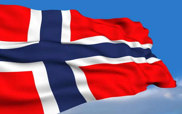 Norwegian Flag. — Stock Photo, Image