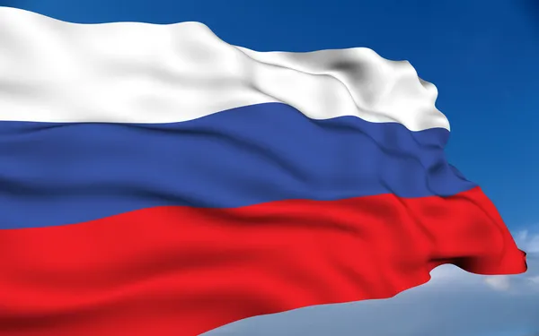 Ryska flaggan — Stockfoto