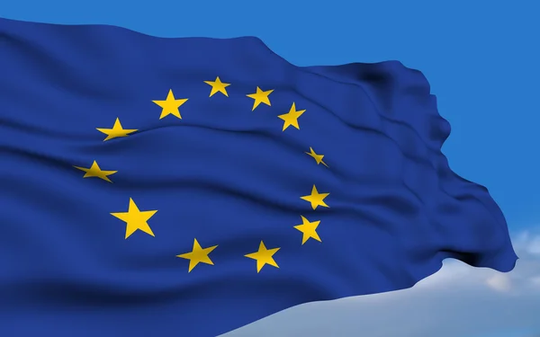 Прапор Європейського Союзу Стокове Зображення