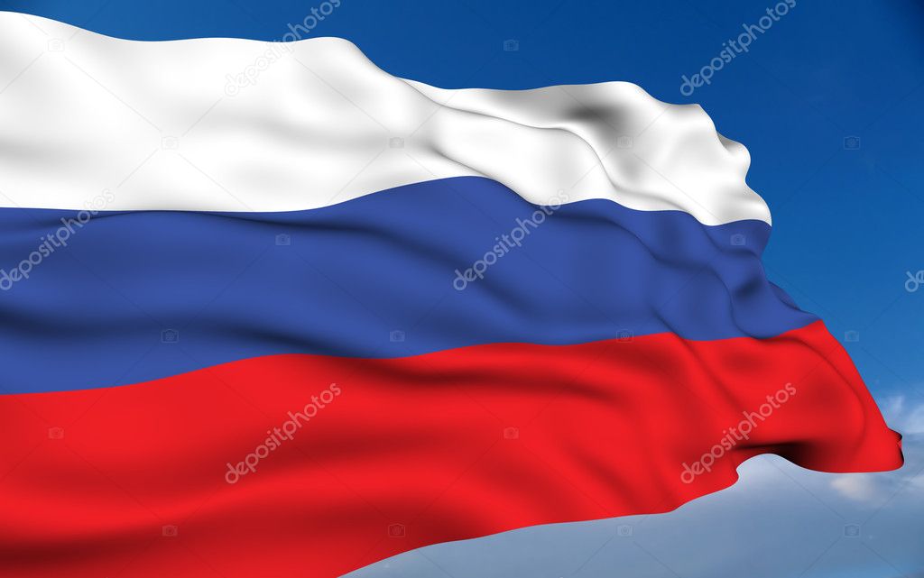 Российский флаг из порошка бесплатно