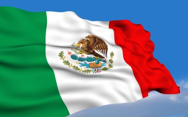 Mexican Flag. clipart