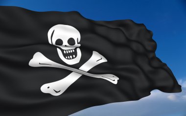 Pirate flag. Jolly Roger clipart