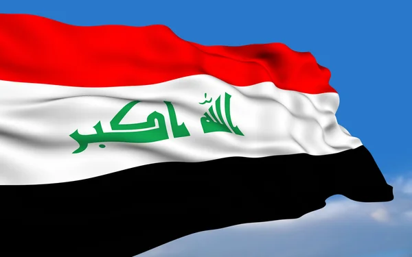 Iraki zászló. — Stock Fotó