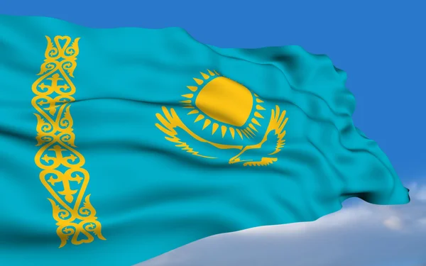 Kazakh vlag. — Stockfoto