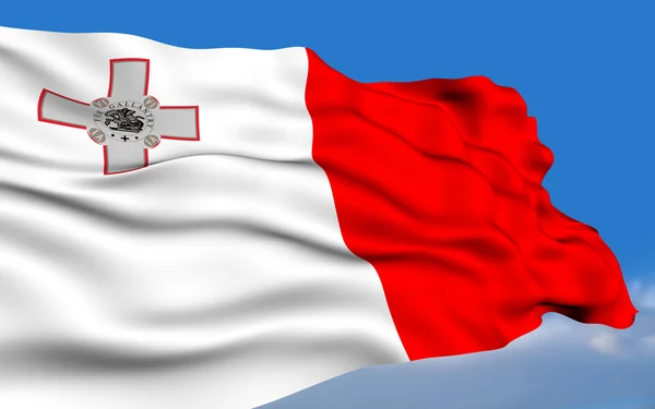 Maltská vlajka. — Stock fotografie