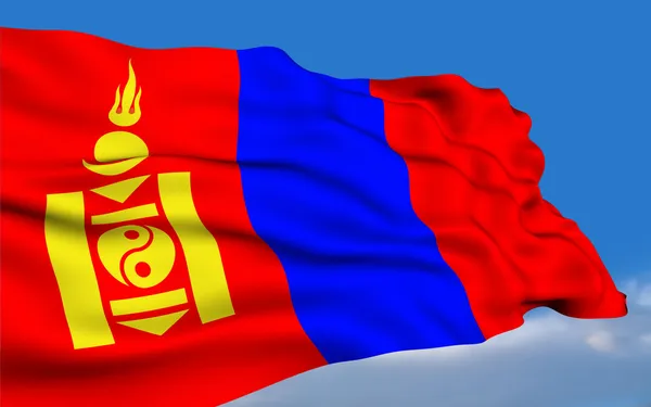 Bandera de Mongolia . — Foto de Stock