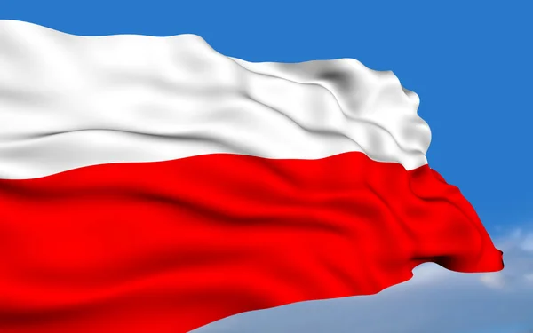 Flaga polska. — Zdjęcie stockowe
