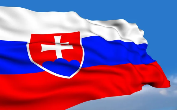 Slovenská vlajka. — Stock fotografie