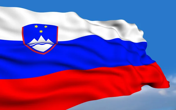 Словенська прапор . — стокове фото