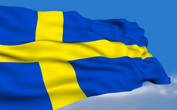 Svenska flaggan. — Stockfoto