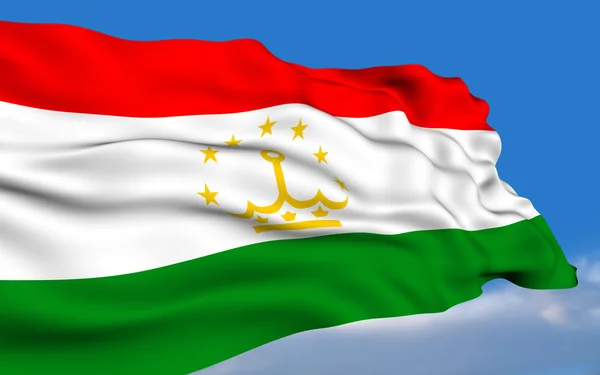 Flaga Tadżykistanu. — Zdjęcie stockowe