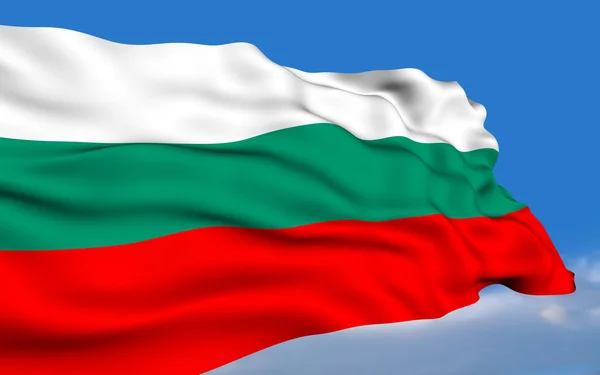 Bulgarisk flagg. — Stockfoto