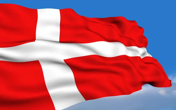 덴마크 국기. — 스톡 사진