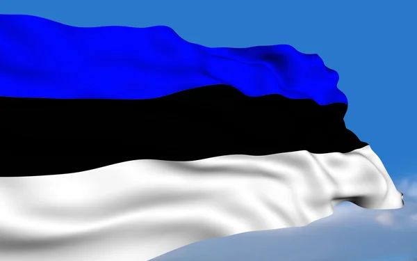 Estonská vlajka. — Stock fotografie