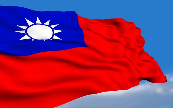 Флаг Тайваня . — стоковое фото