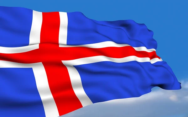 IJslandse vlag. — Stockfoto