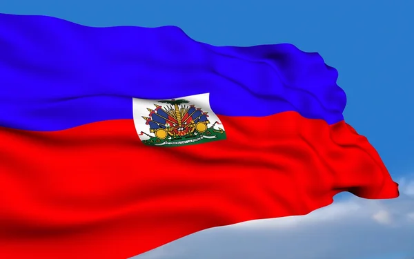 Haitis flagga. — Stockfoto