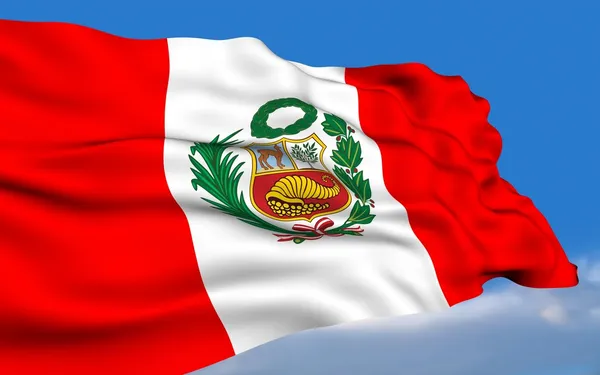 Peruansk flagg. — Stockfoto