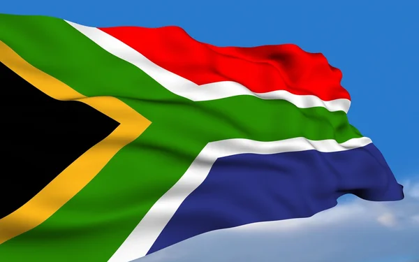 Südafrikanische Flagge. — Stockfoto