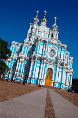 st Petersburg'da Smolny katedral.