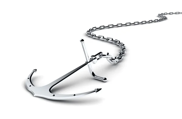 Anchor with chain — Stock Photo, Image