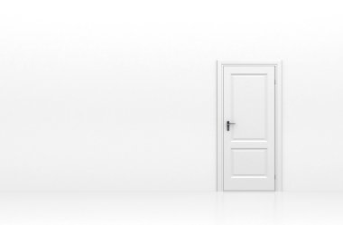 beyaz izole kapı