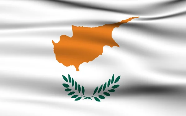 Kıbrıs Cumhuriyeti bayrağı. — Stok fotoğraf