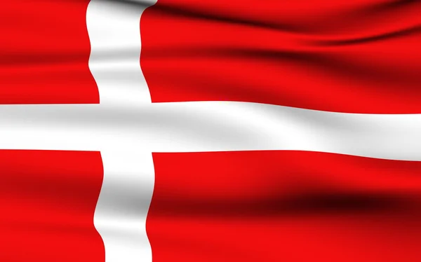 Bandeira dinamarquesa . — Fotografia de Stock
