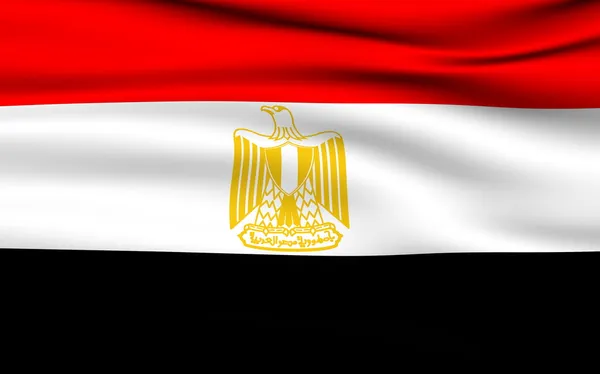 Egyptská vlajka. — Stock fotografie