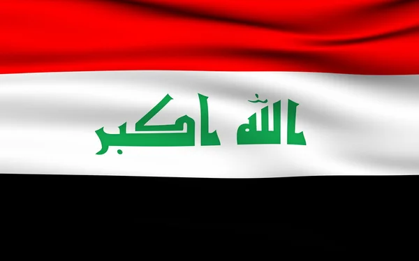 Irácká vlajka. — Stock fotografie