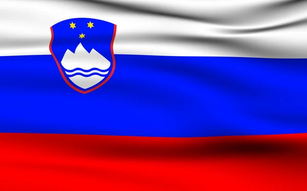 Flaga słoweńska. — Zdjęcie stockowe