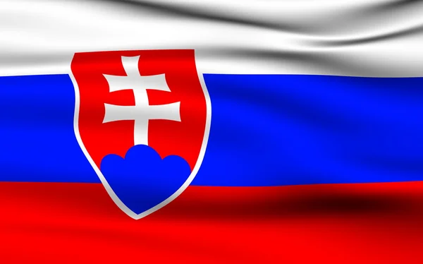 Slowakische Flagge. — Stockfoto