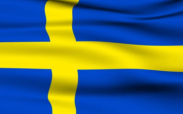 Švédská vlajka. — Stock fotografie