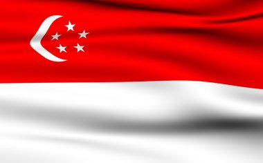 Singaporean Flag. clipart