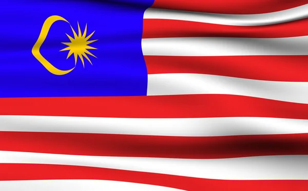 Malezya bayrağı. — Stok fotoğraf