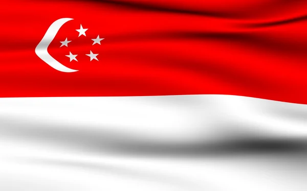 Singaporean Flag. — Stock Photo, Image