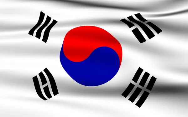 Южно-корейский флаг. — стоковое фото