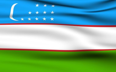 Uzbek flag clipart