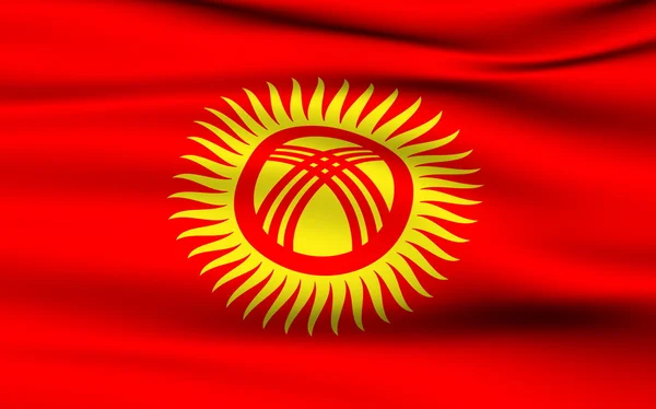Kirgistan vlajka — Stock fotografie