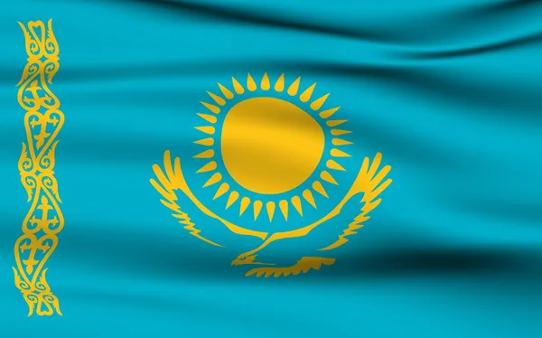 Казахська прапор — стокове фото