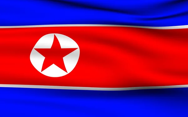 Noord-Koreaanse vlag — Stockfoto