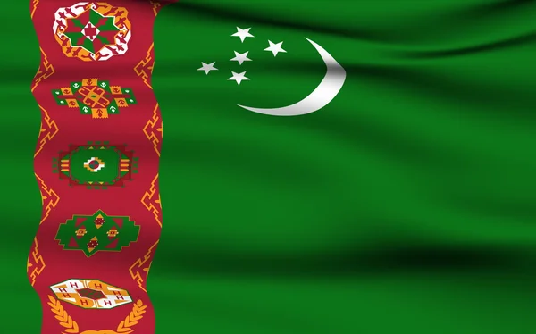 Bandiera turkmeno — Foto Stock