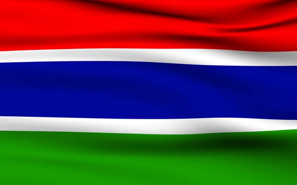 Gambian Flag — Stock Photo, Image