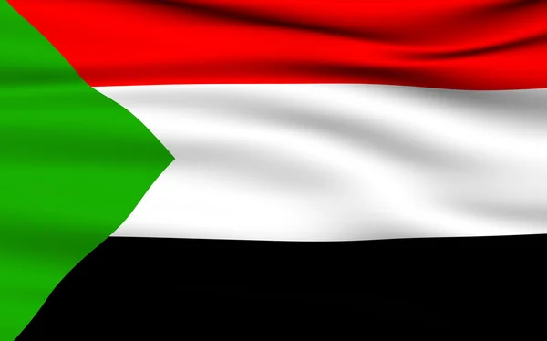 Sudanesische Flagge — Stockfoto
