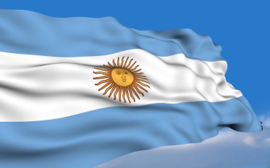 Argentinian flag clipart